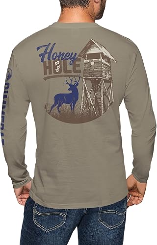 GIMMEDAT Honey Hole - Camiseta de manga larga para hombre y mujer, diseño de ciervos