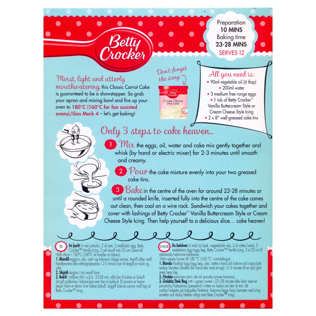 Carrot Cake Mix 500G