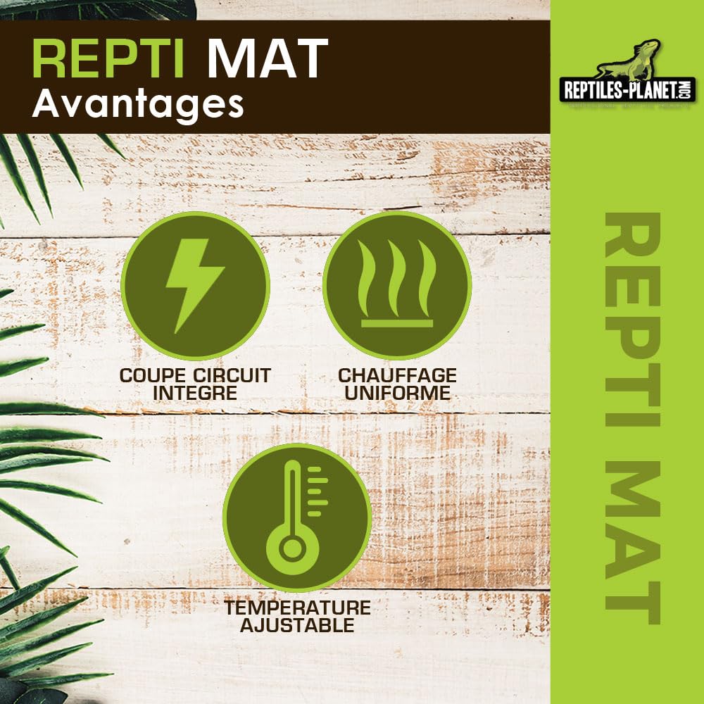 Reptiles Planet - Repti Mat - Tappeto riscaldante per Terrario - 28 W / 53 x 28 cm