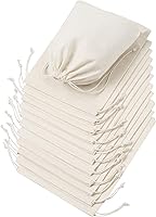 DR 100% Organic Cotton Muslin Drawstring Bags 8x10 Inch 12-Pack - Breathable Storage for Produce, Herbs, Pantry, Gifts & Travel