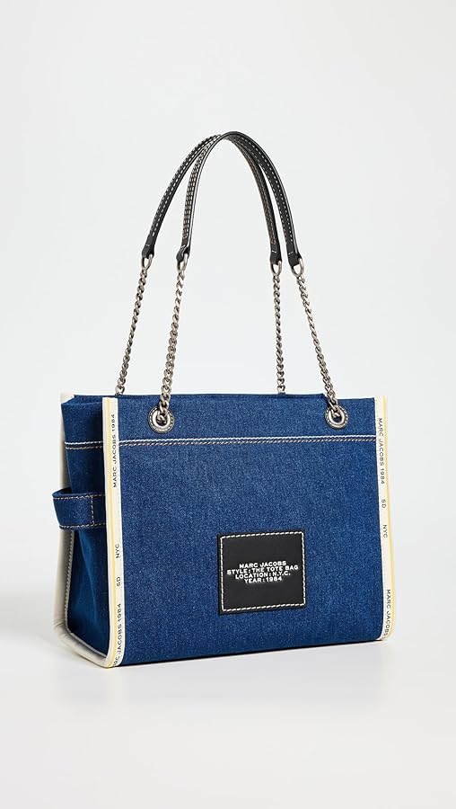 Amazon.com: Marc Jacobs Womens The Denim Chain Medium Tote Bag