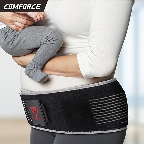 Miniatura 7 de Cinturón sacroilíaco para mujer para aliviar el dolor de espalda baja, soporte de cadera ajustable con bolsa de hielo, cinturón de cadera SI para