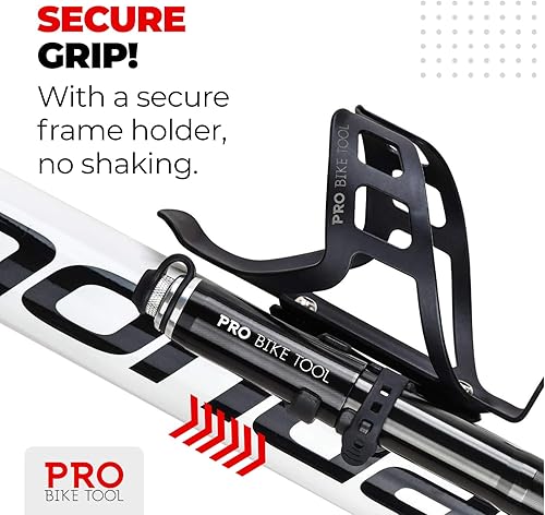 Miniatura 5 de Pro Bike Tool Bomba de bicicleta con manómetro que es compatible con Presta & Schrader  Inflado preciso  Mini bomba de llanta para bicicleta de