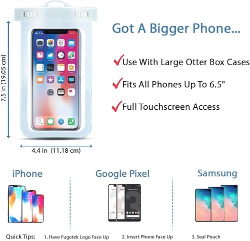 Miniatura 2 de ORIbox Bolsa impermeable para teléfono con funda decorativa luminosa para iPhone 12 11 Pro Max XS Max XR X 8 7 6S Plus SE 2020 12 mini Galaxy Pixel,