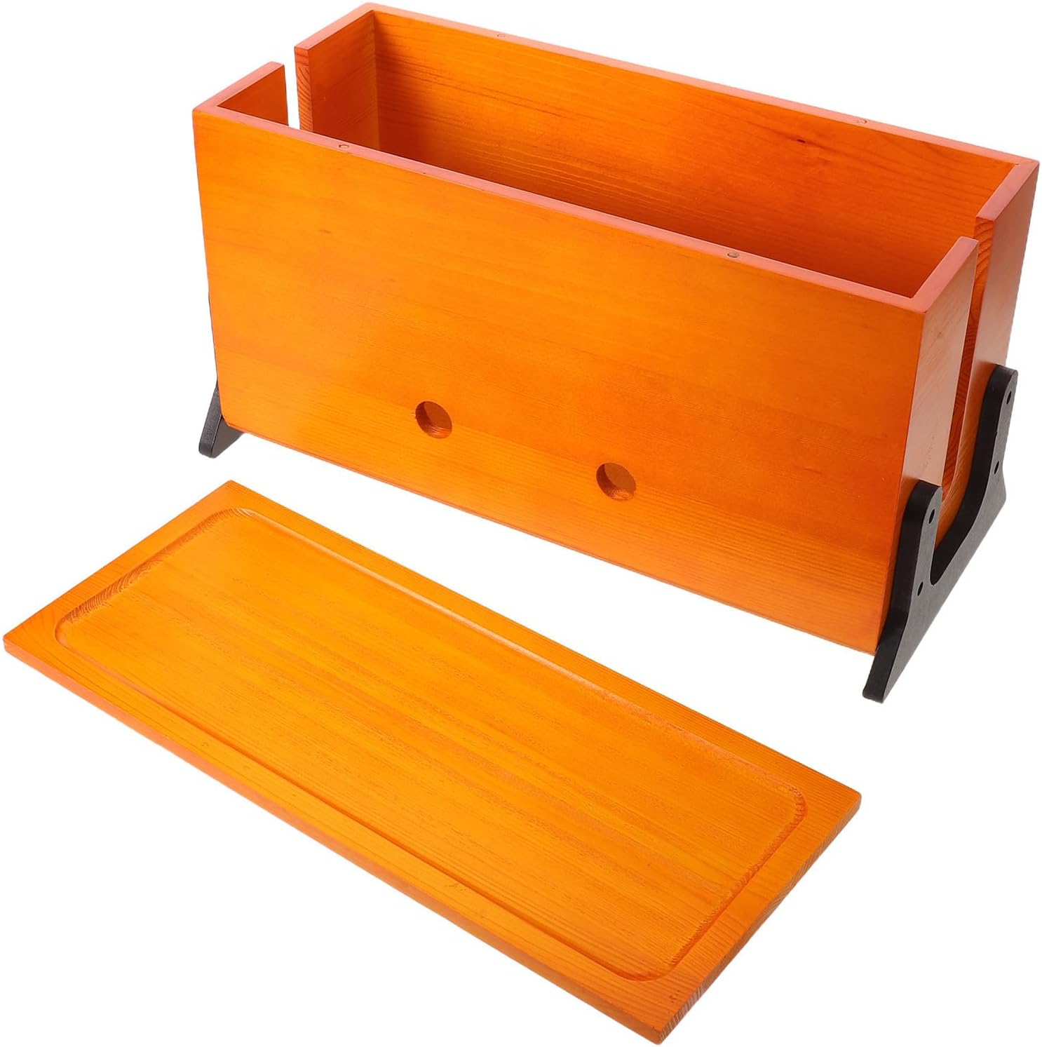 TOYANDONA Wooden Cable Management Box for Desktop and Home Use Power Cord Concealer Box with Lid and Holes for Neat Cord Hiding and Versatile Storage