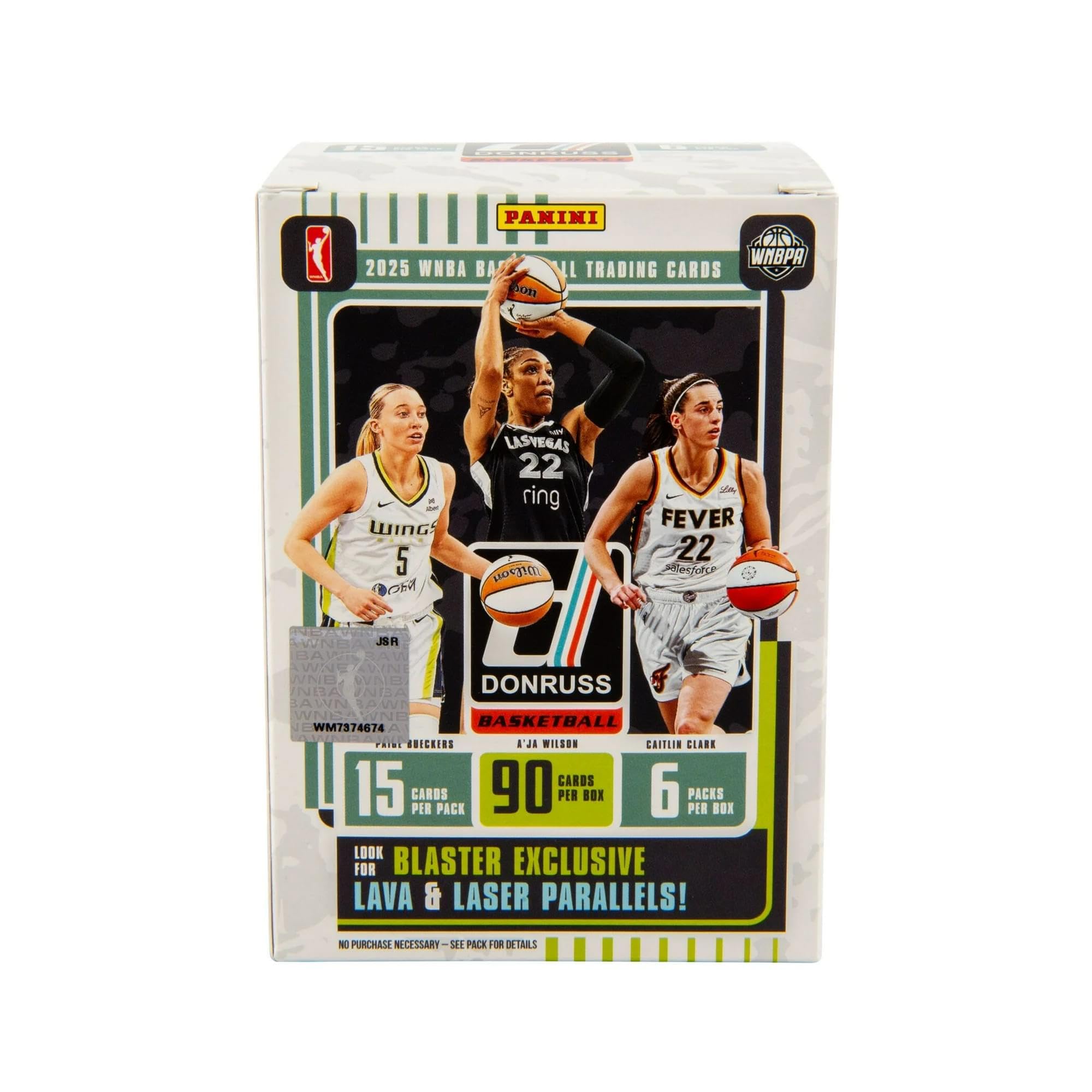 Panini Donruss WNBA Basketball Blaster Box 2024-25 – Cartes à Collectionner Officielles – Comprend des Cartes Rookie, des Inserts et des parallèles – Boîte scellée