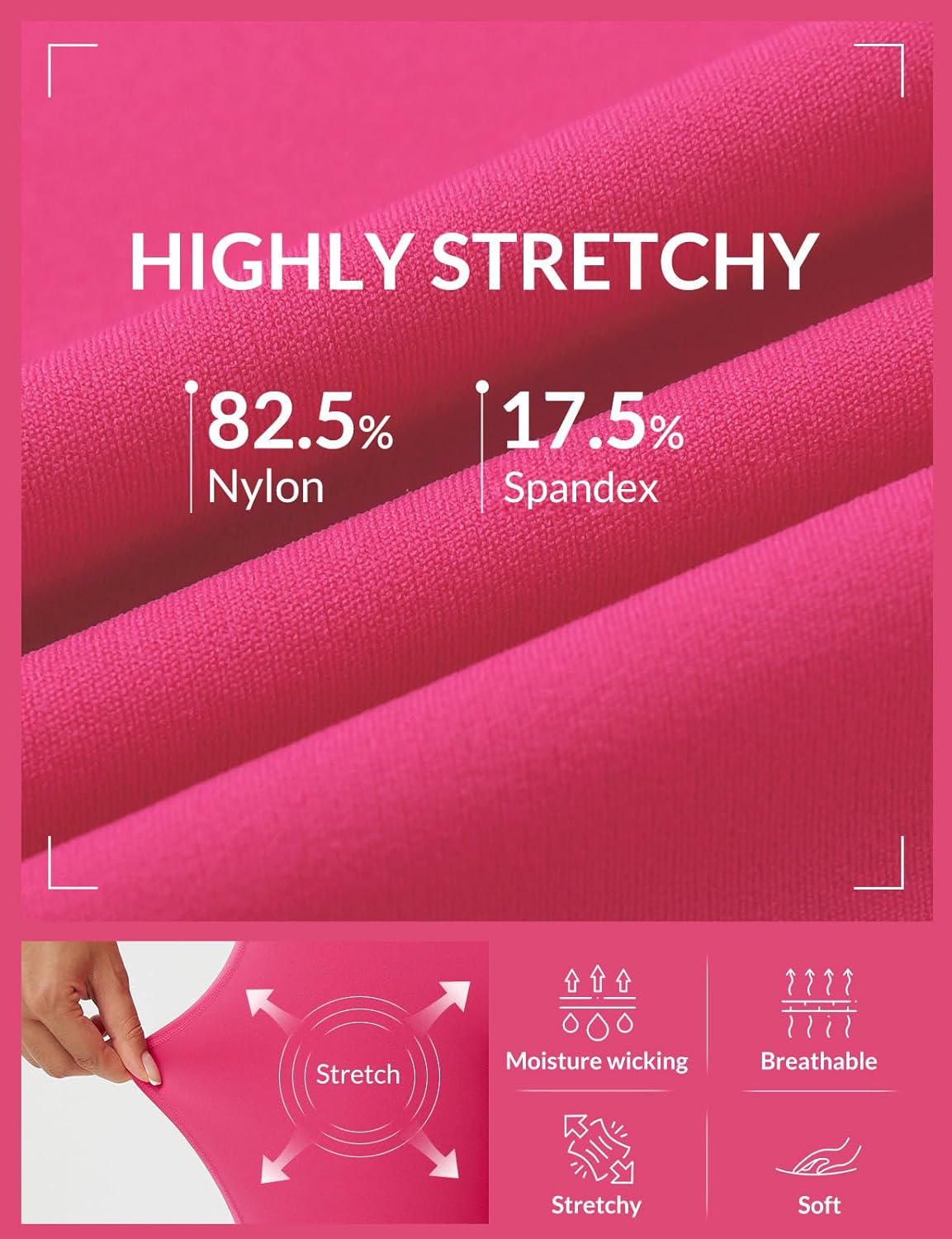 baleaf Women's Capri Leggings with 3 Pockets Tummy Control 21" Inseam Workout Capris Yoga Pants - Image 4