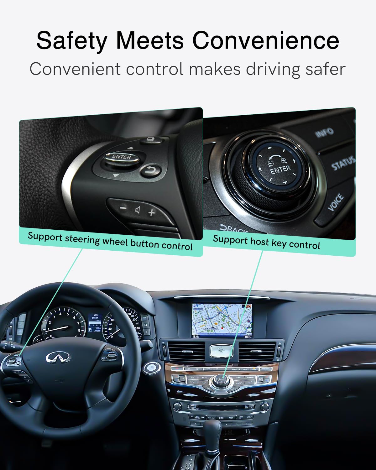 Adaptador Bluetooth USB para música, Puerto OEM, Autos selectos | Compatible con modelos selectos de Infiniti,Honda,Toyota,Lexus,Volvo y Ford,aptX HD/LL ayuda a reducir la latencia.