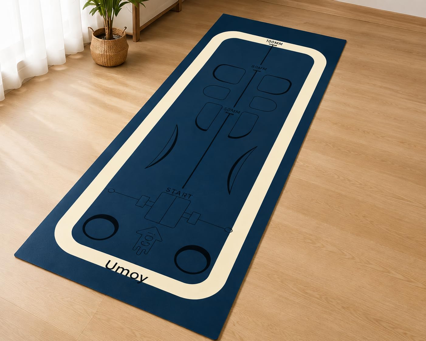 Alignment Yoga Mat with Position Guide Lines, Non-Slip Exercise Mat for Yoga, Pilates, Stretching & Home Workouts, Thick Cushioned Fitness Training Mat-image-15