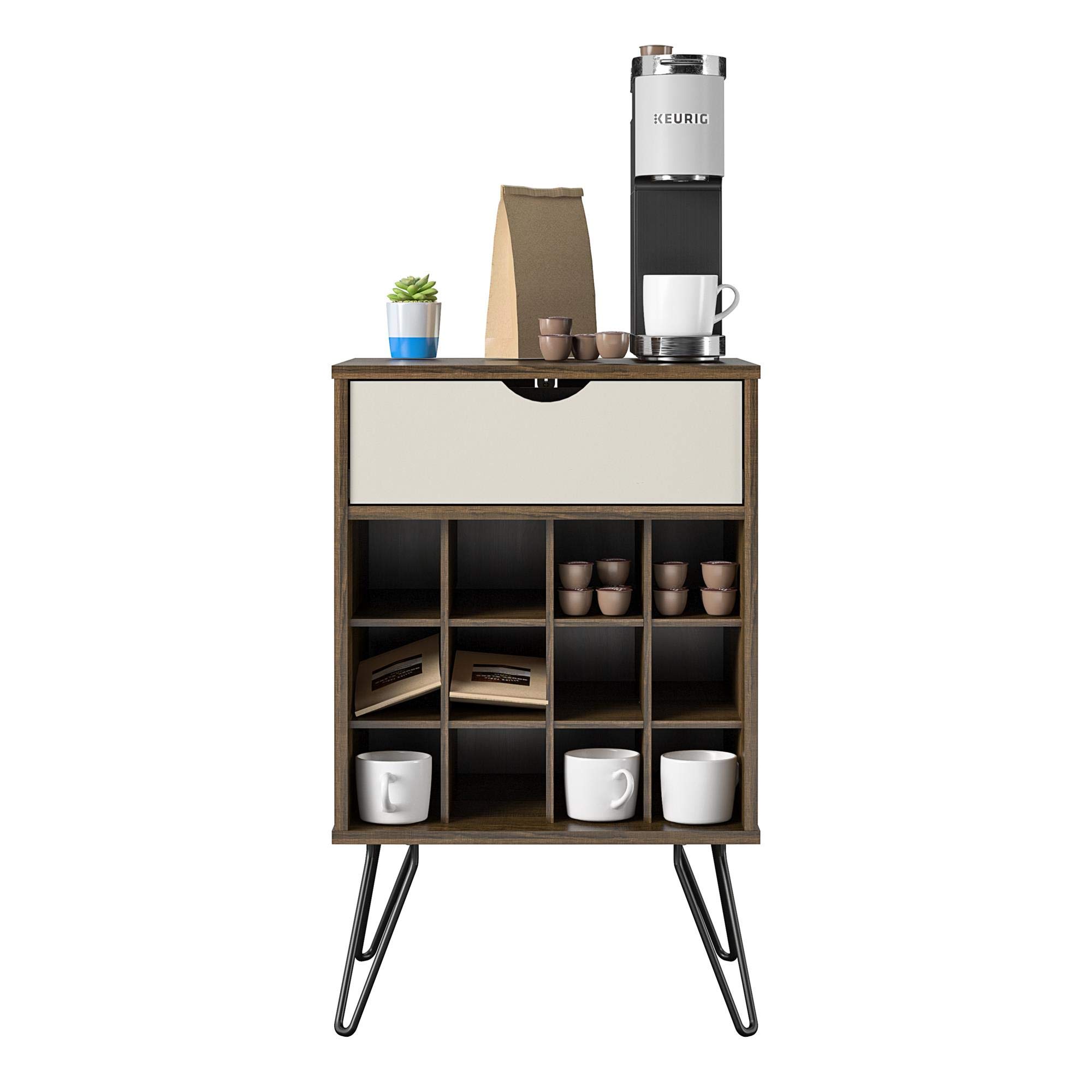 Novogratz Concord Beverage Storage Stand Brown Oak Look