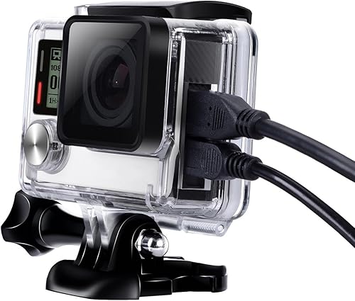 Miniatura 2 de Suptig Funda protectora de carga con alambre conectable, esqueleto protector lateral abierto compatible con cámara GoPro Hero 4 Hero 3, 3+.