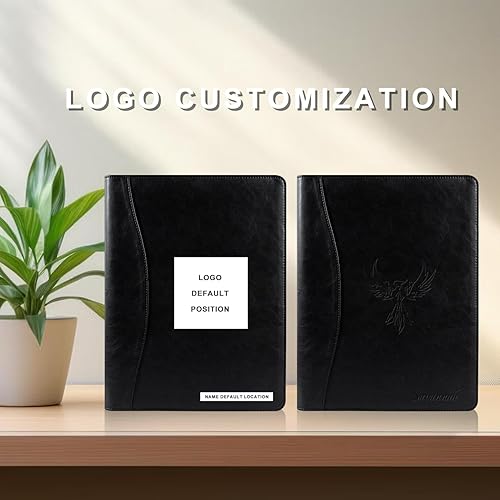 Miniatura 4 de Portafolio personalizado de cuero hecho a mano, tamaño cartaorganizador de folio de documentos, tamaño A4, carpeta de presentación de currículum de