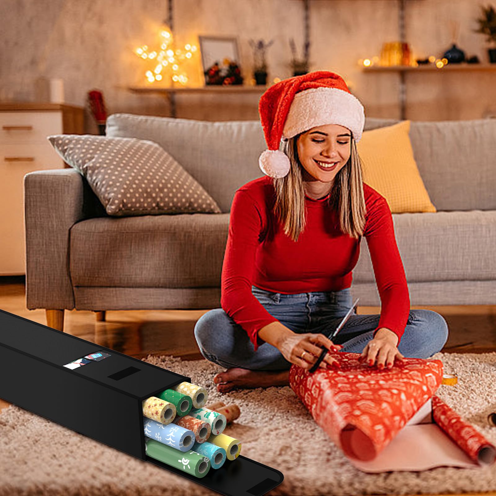 Paper Storage Wrapping Bag 2-Pack 40-Inch Gift Wrap Organizer