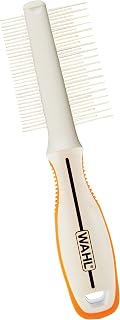 Wahl 858503 Premium Double-Sided Flea Tick Comb for Dogs Cats - Ergonomic Grip Hair Pick Detangler & Finisher
