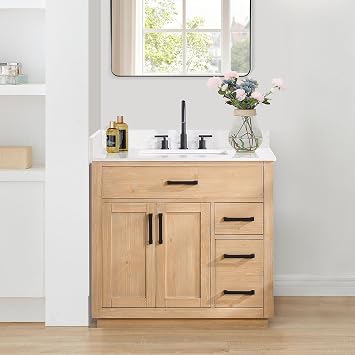 36 Bathroom Vanity with Sink Modern Freestanding Single Vanities Countertop