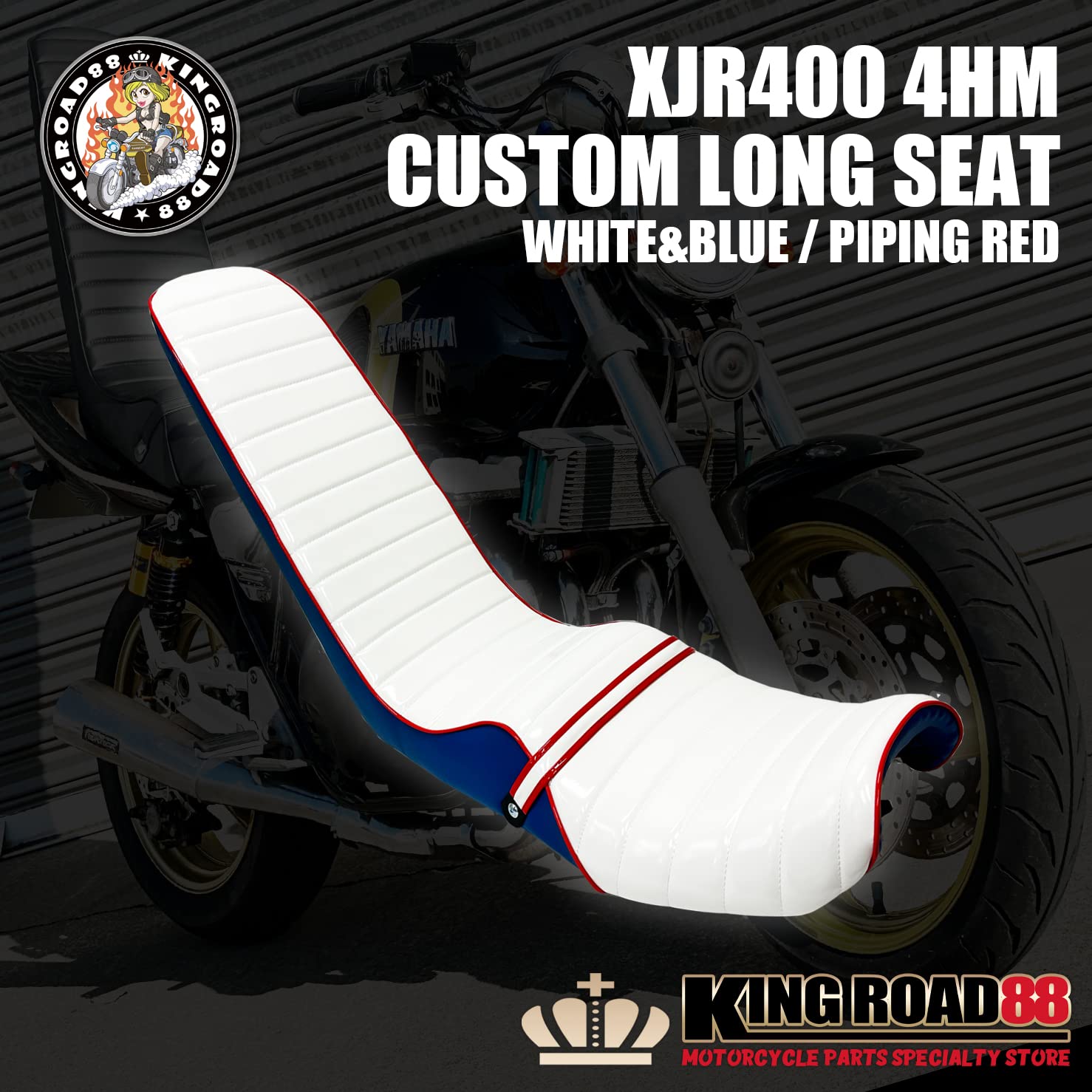 ＸＪＲ４００前期45ｃｍ　黒エナ３段シート/三段シート 4HMブラック 400R XJR400前期45cm黒エナ3段シート/②三段シート 4HM