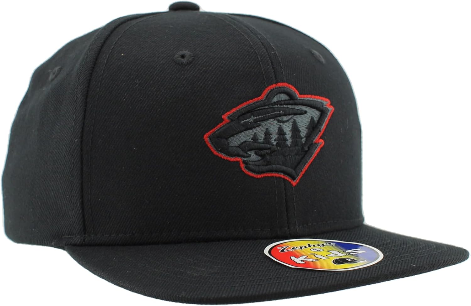 ZHATS NHL Unisex Kids NHL Officially Licensed Youth Adjustable Snapback Hat Flat Bill Z11 Black Element - Image 5