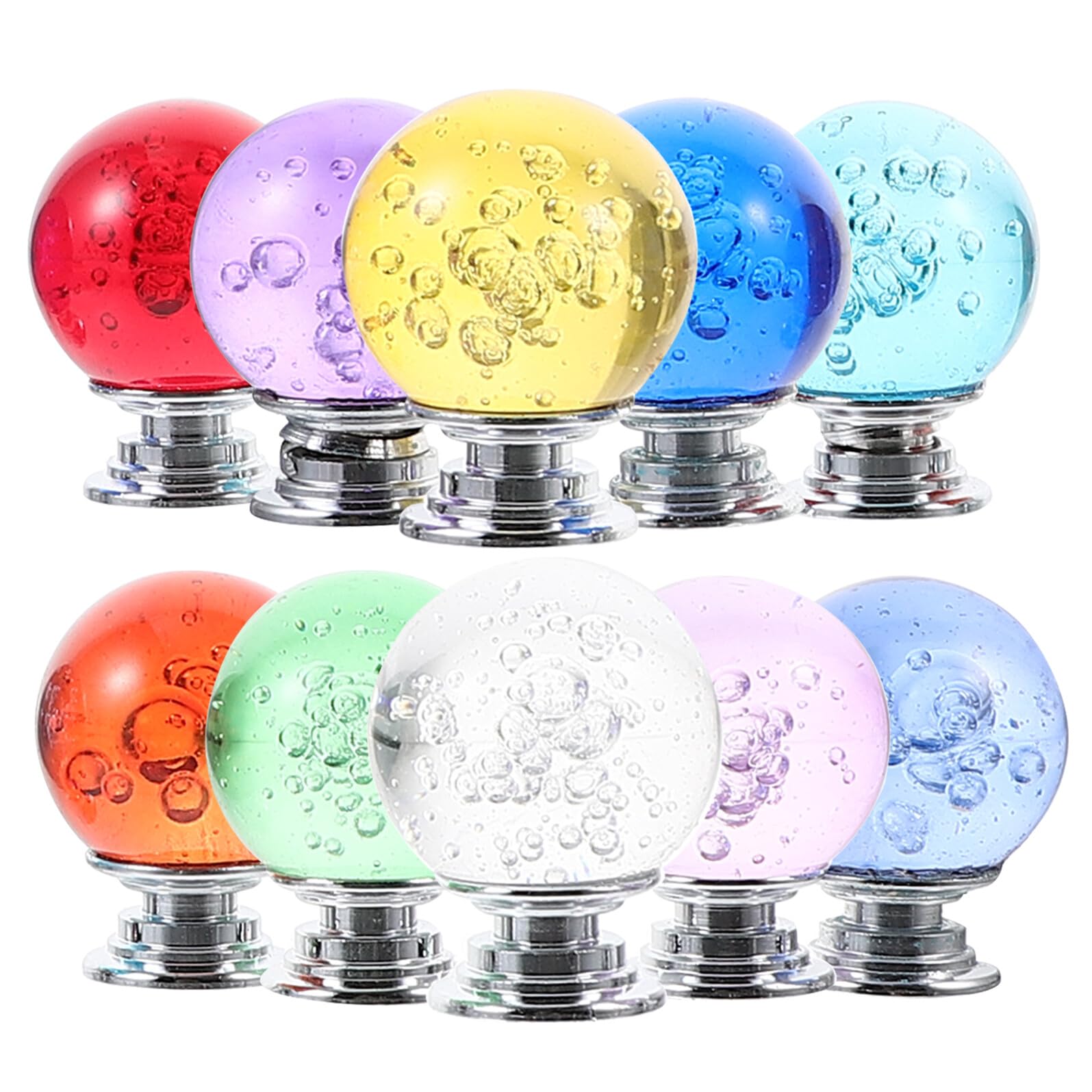 Boutons Cristal pour Meuble : lot de 10 poignées décoratives pour commode et armoire