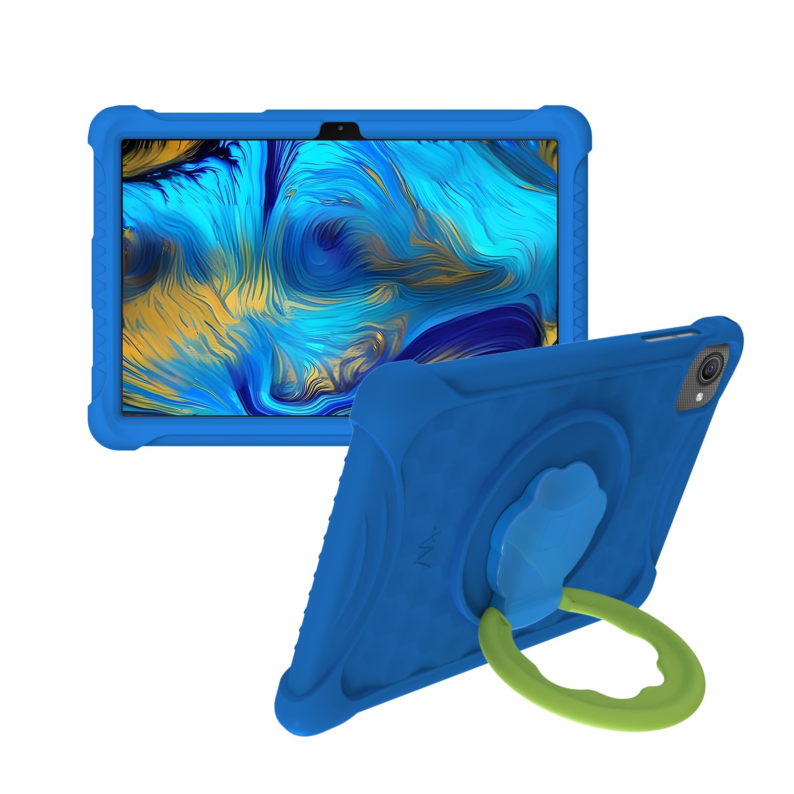 (for Aiprotablet K10) Transwon Kids Case for Aiprotablet K10 Tablet/JUNINKE K10 Tablet/EDDBNi K10 Tablet/COLORROOM K10 Tablet/Wainyok P10 Tablet/Maxsignage Apolosign K109A K109A-B Tablet - Blue