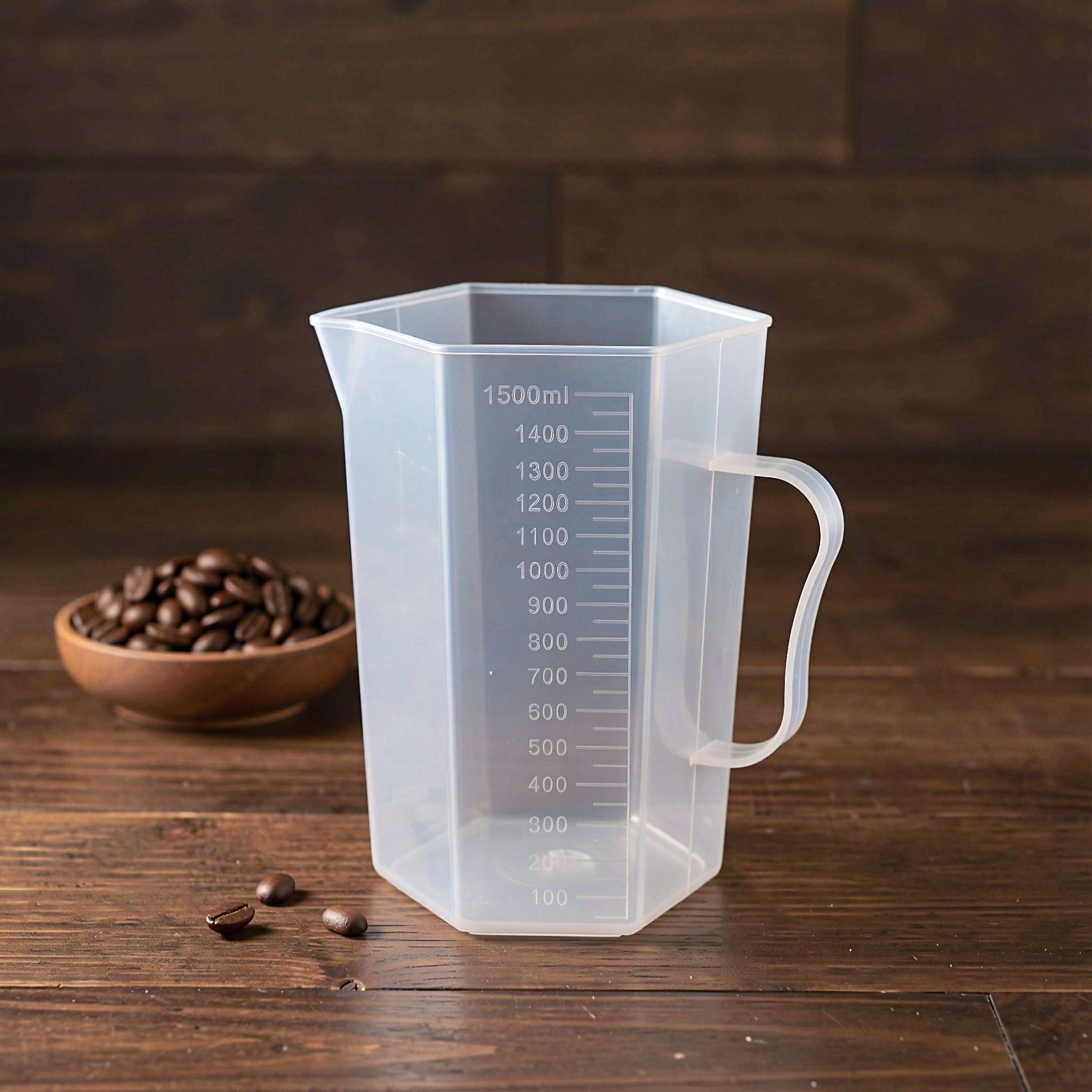 Gatuida Juego de 6 vasos medidores de líquidos graduados de 1,5 L, jarra