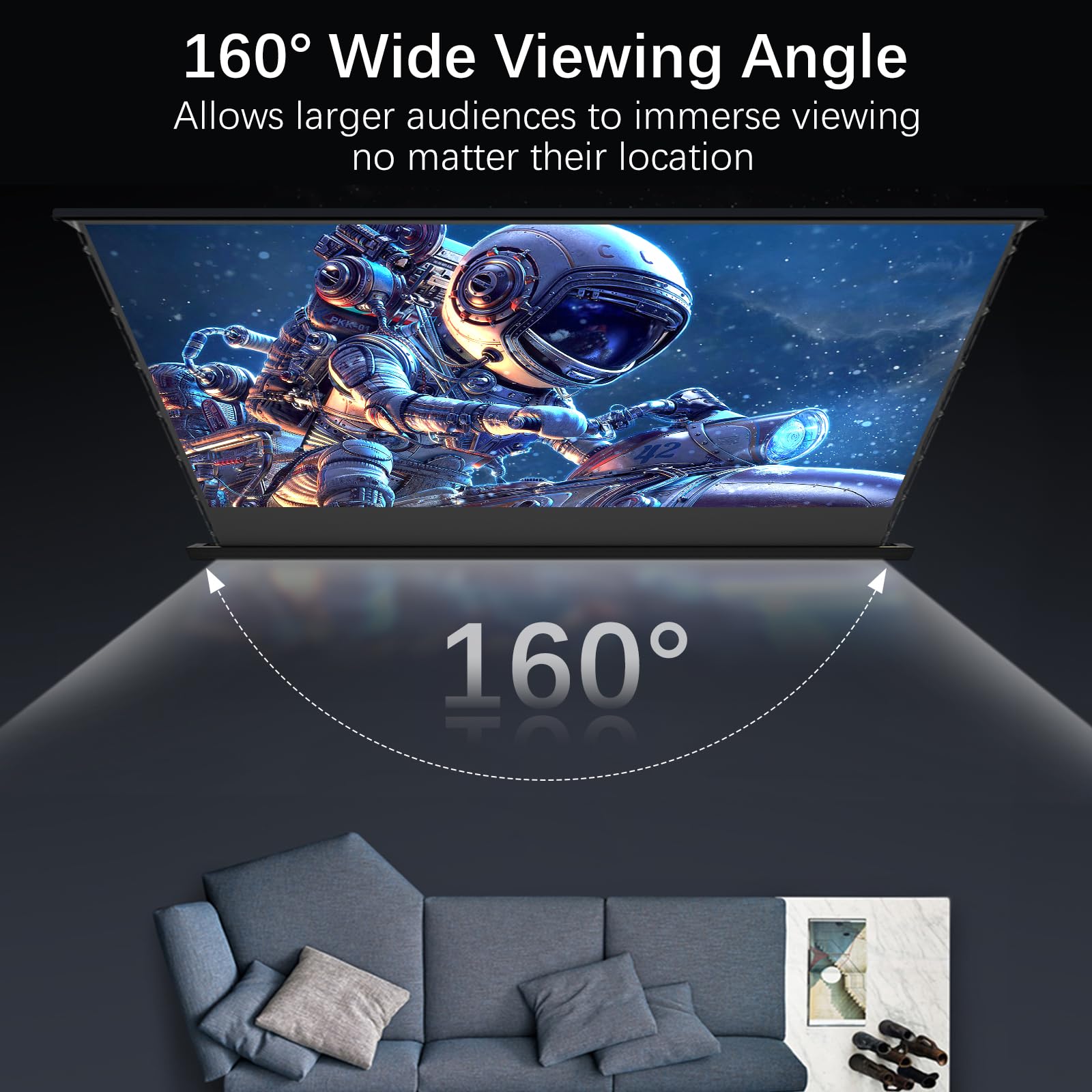 Amazon | IN&VI 120インチ電動ALRプロジェクタースクリーン フロア