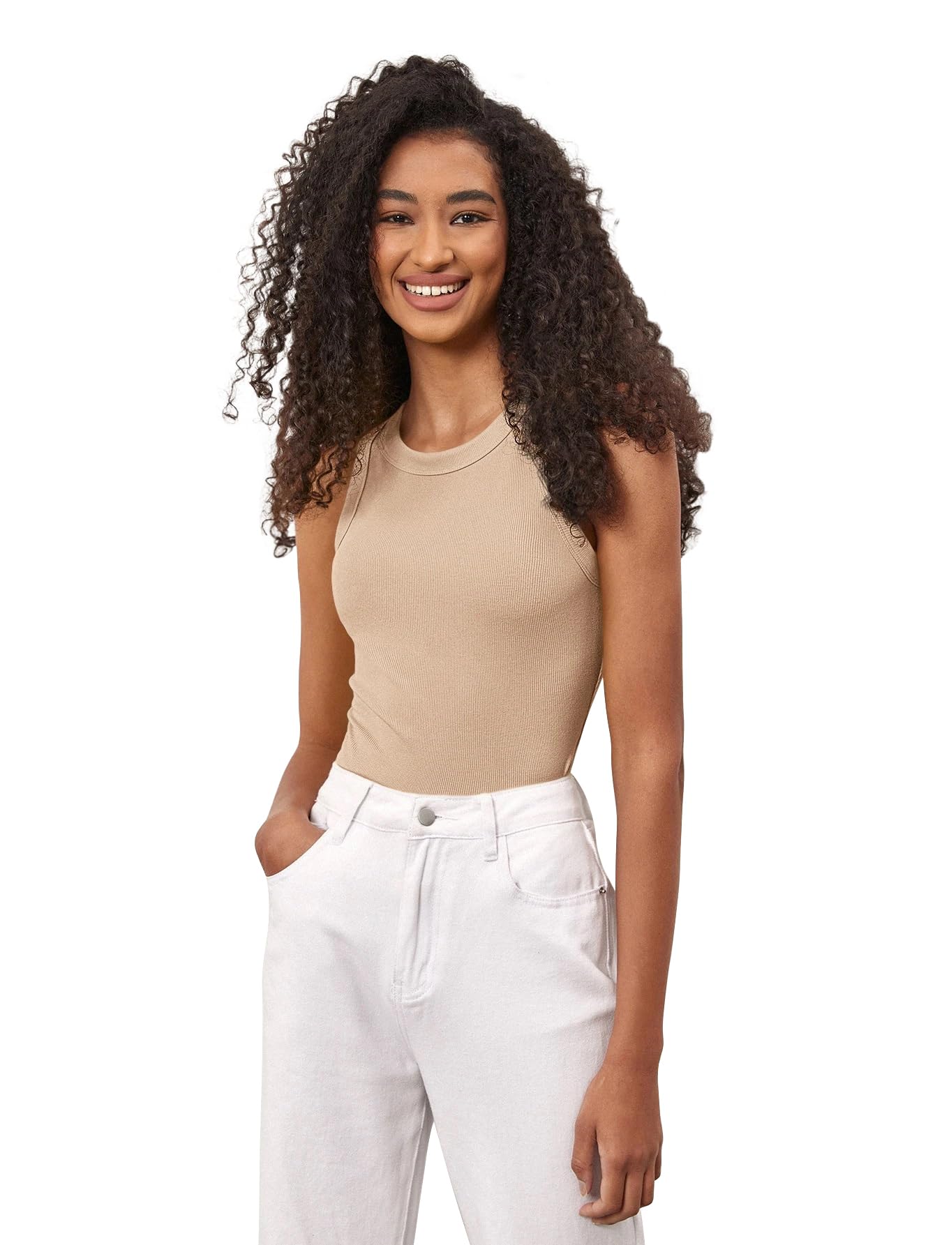 KERI PERRY Top da donna senza pancia top donna canotta Activewear sport western casual cotone camisole