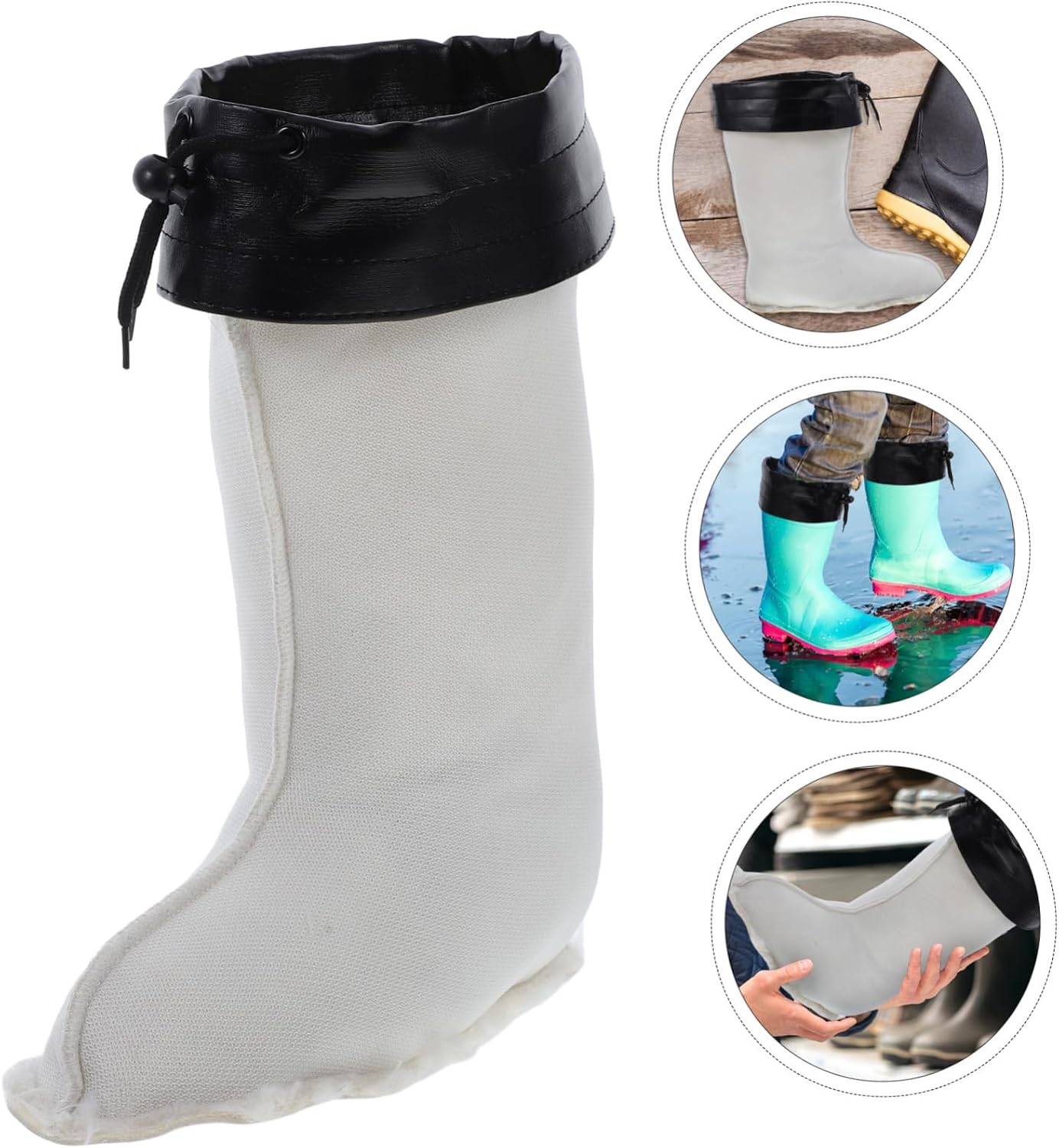 MAGICLULU 1pair Insulated Snow Boots with Liner for Men for Fishing and Hiking Black Height Enhanced Warmth and Easy Cleaning