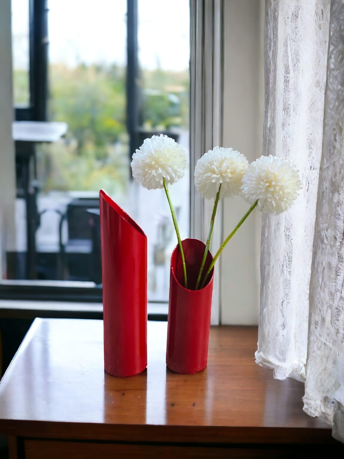 THING MAKER Beautiful Cylindrical Shape Metal Flower Vases Set Pack of 2 for Living Room Bedroom Side Table Office and Your Home Decor (Yellow) (B0DCK8SZHP) Amazon Price History, Amazon Price Tracker