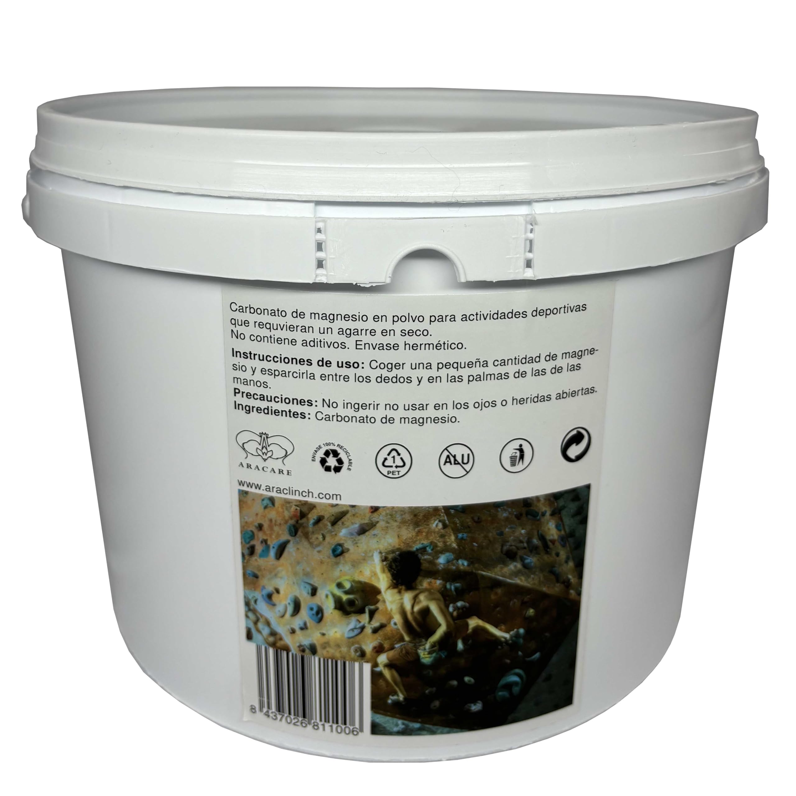 Carbonate de magnésium en poudre 1450 g pour escalade crossfit gym haltérophilie