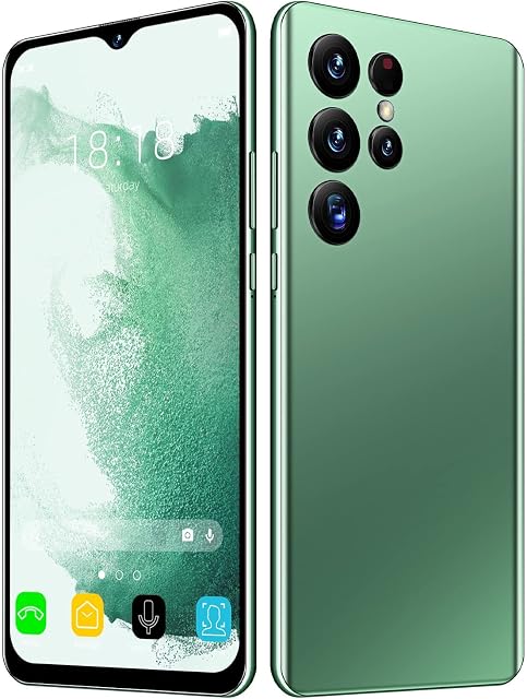 4G 5G Smartphone 6.4 Inch Face Unlocked Cell Phone with Handwriting Touch Pen, WIFI, BT, FM, GPS, Type C Dual Cards Dual Standby Expansion of 128GB 6800mAh 48MP/72MP Camera f/2.0/1.8 Aperture(Green)