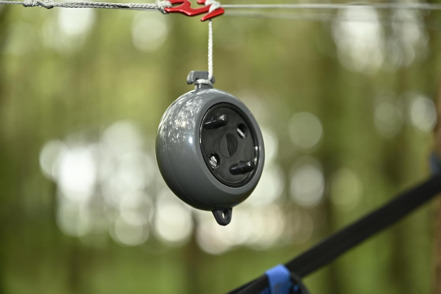 Lightweight 40′ HMWPE Tent Guyline & Tarp Rope with 3 Knots – Black