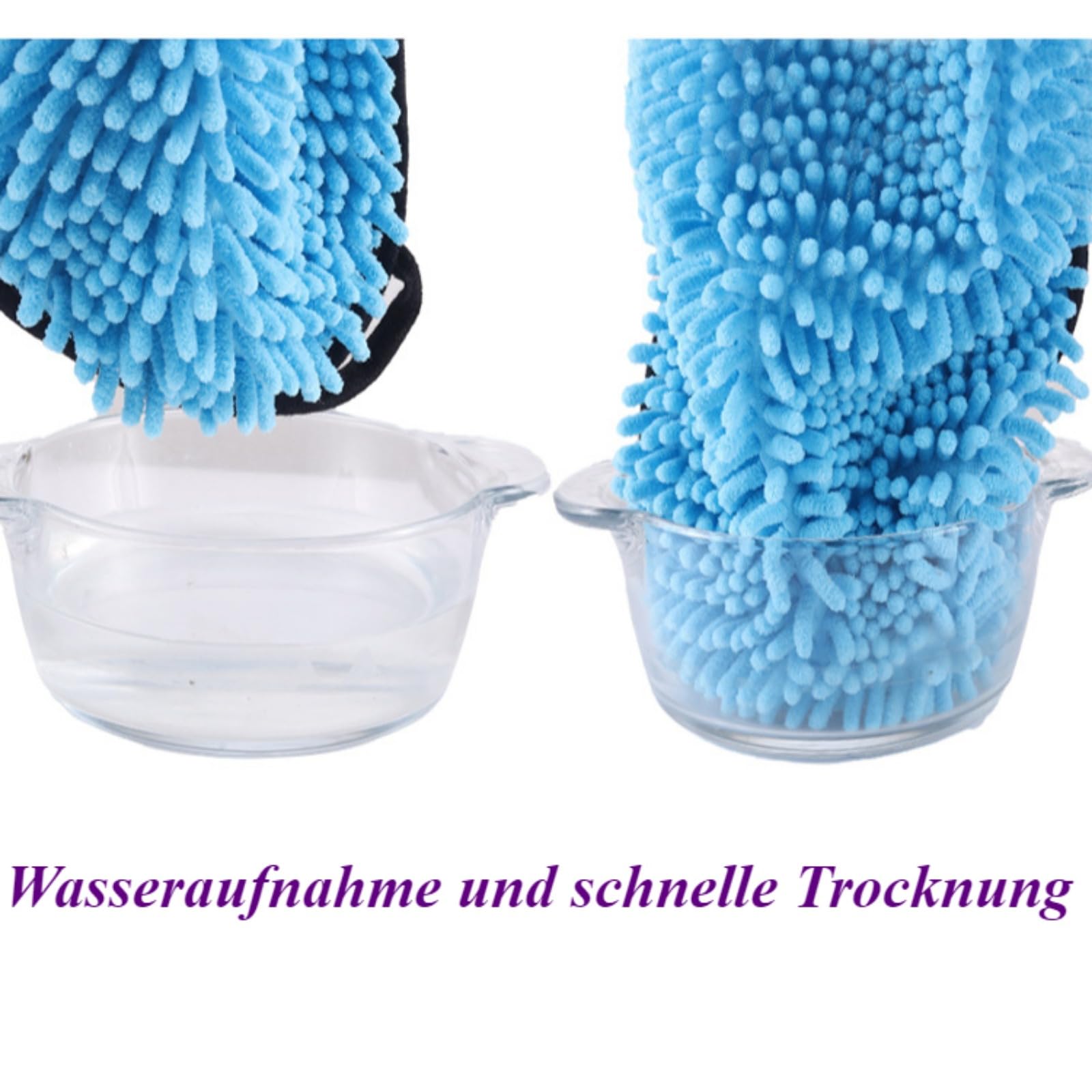 Hundehandtuch Handschuh Hund Katze Schnell-Trocknendes Korallenfleece Handtuch Badehandtuch mit Taschen, 60x22CM Weiches Saugfähiges Haustier Hundehandtuch (5er Set,60x22CM)