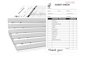 Salon Barbershop Guest Checks for Restaurants & Bars