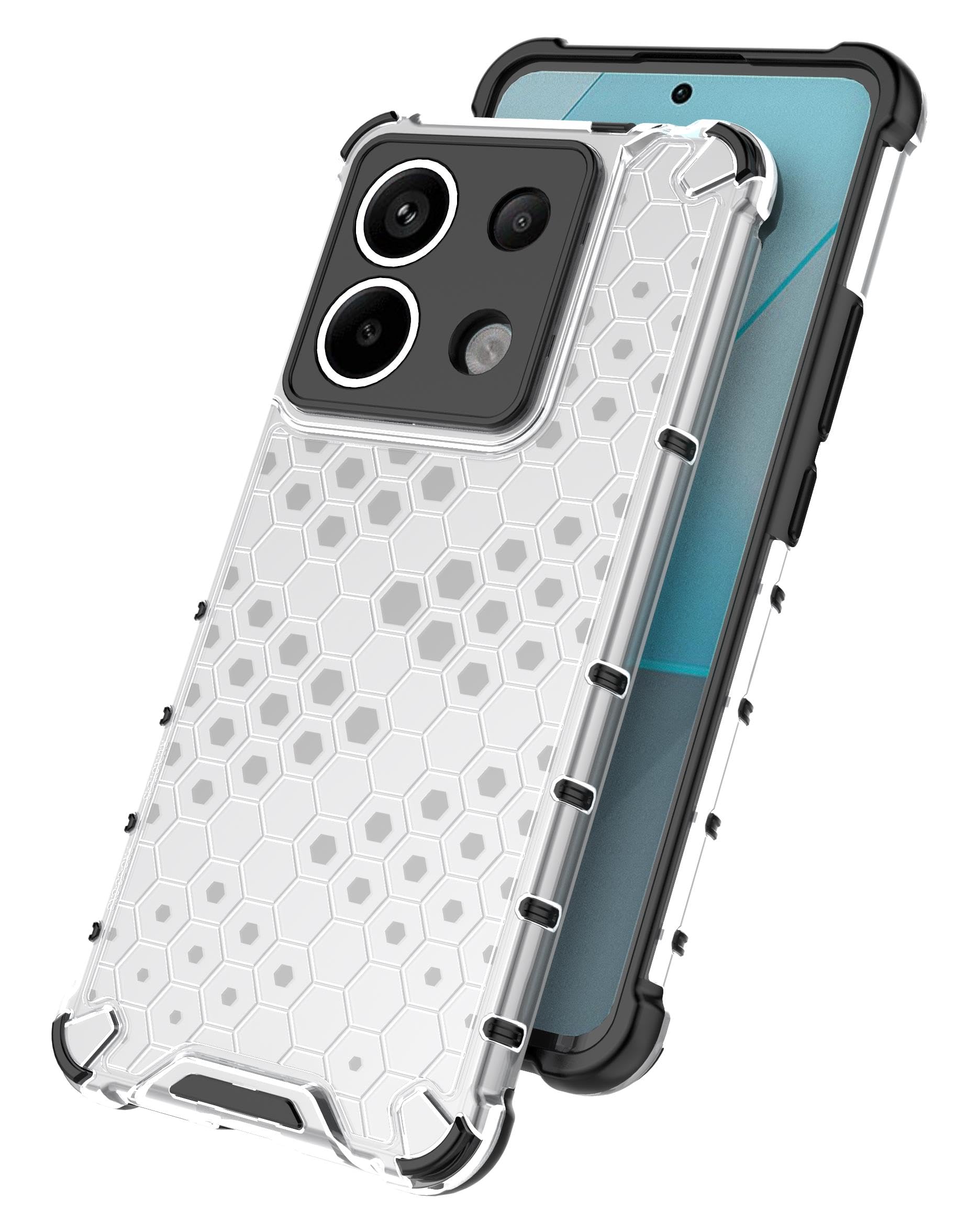 Gorilion | Compatible for [ Poco X6 5G ] Back Case Cover for [ Poco X6 5G ] (Silicon | Carbonfibre) - Transparent (B0CTC4Q7PN) Amazon Price History, Amazon Price Tracker