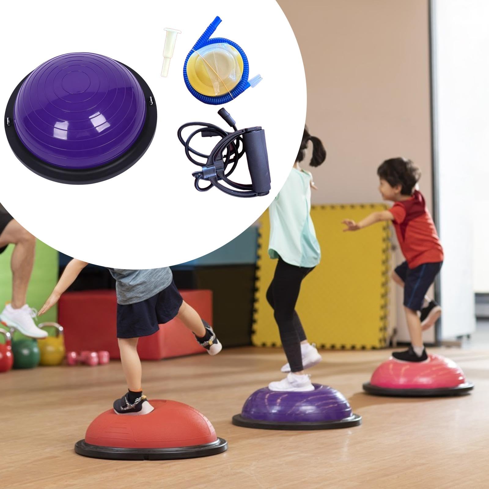 harayaa Gleichgewichtsball Balance Kissen Gymnastikball Und Trainingsball Aus PVC mit Strukturierter Standfläche für Pilates Und Funktionelles Training Z