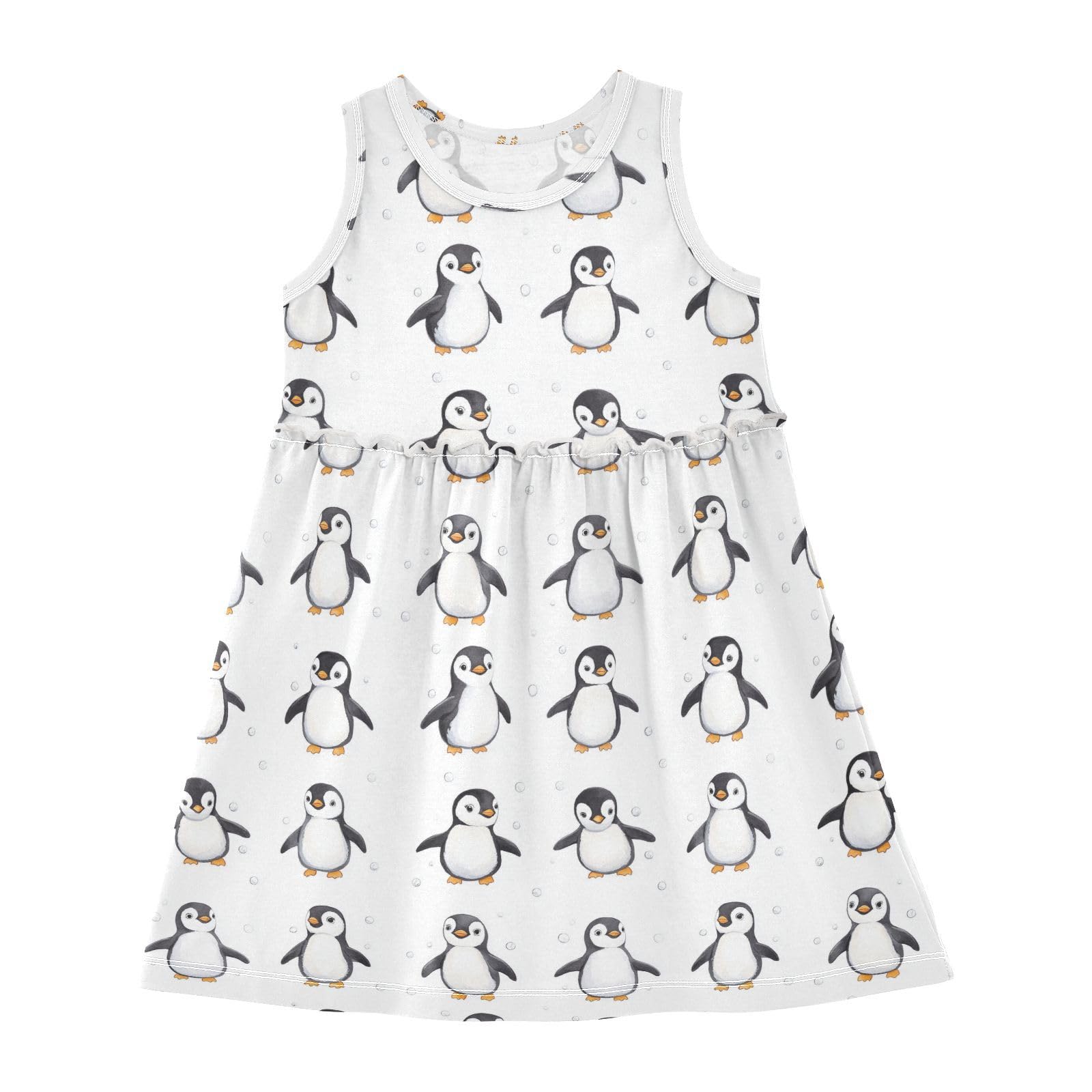 Caihoyu Baby Girls' Dresses Kids Swing Casual Sundresses Comfy Outfits 3T Cute Penguin