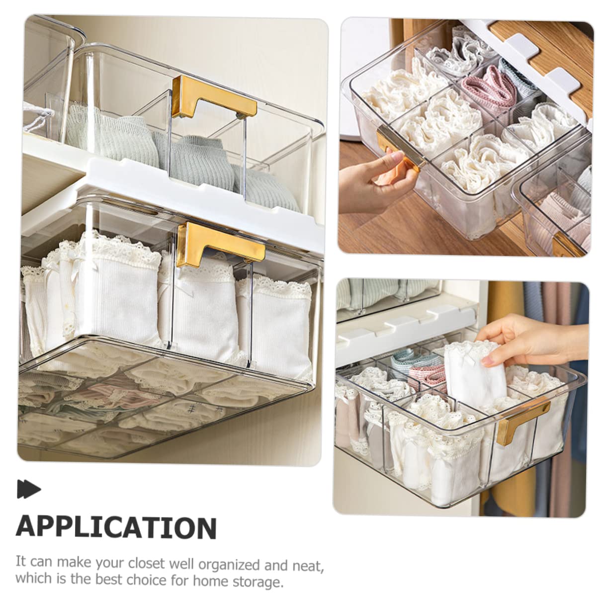 Caja Para Ropa Interior Soporte Calcetines Almacenaje Armario Organizador