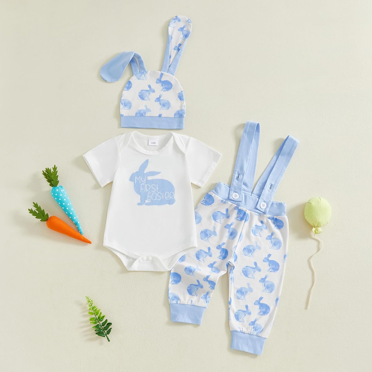 Newborn Boy Summer Clothes New To The Farm Chicken Cow Short Sleeve Romper Bodysuit Pant Set Baby Boy Farm Clothes - Image 2