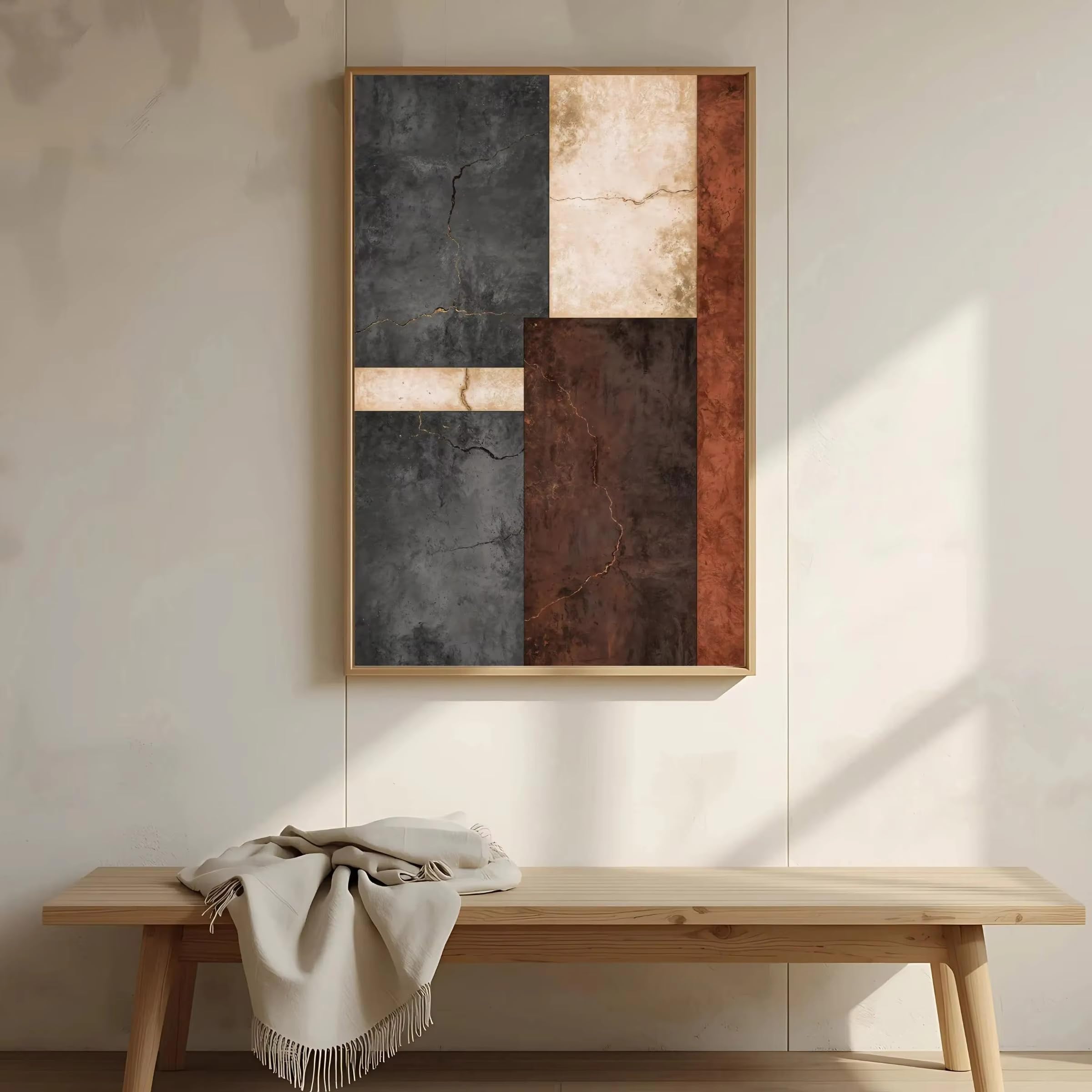 LTjiajuypd Stampe artistiche geometriche nordiche su tela, poster da parete per la decorazione della casa (60x85 cm - 3 pezzi)
