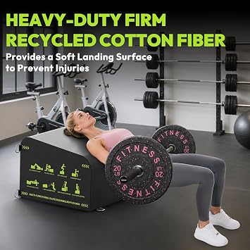 HANDBODE Hip Thrust Bench, Multi-Functional Slip-Free Hip Thrust Machine