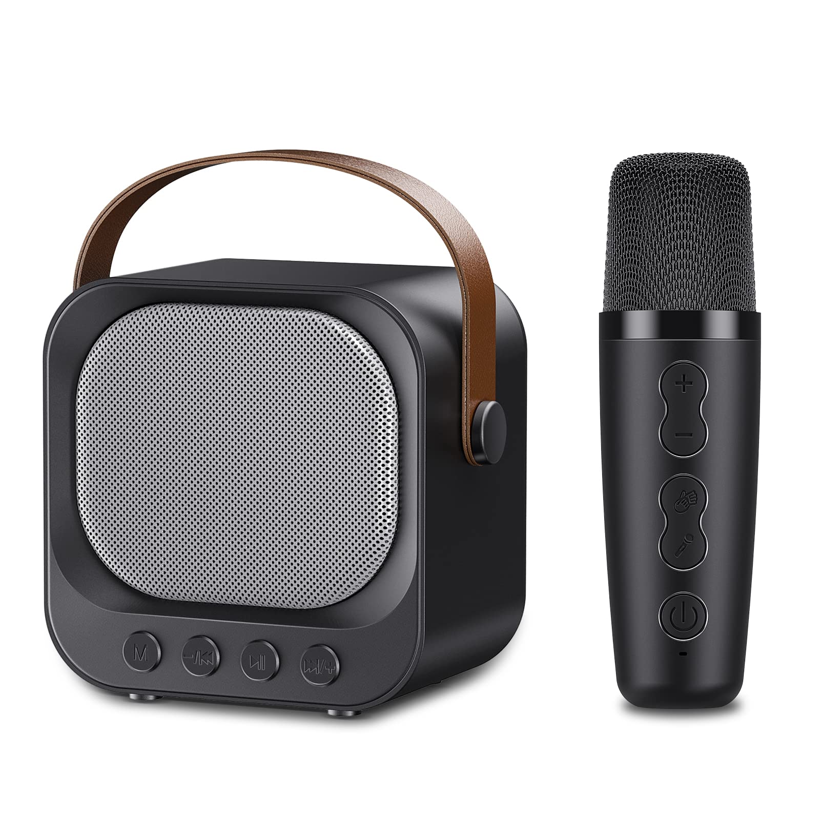 Karaoke Machine with Wireless Microphones for Kids Adults,Portable Handheld Bluetooth Karaoke Toys for Girls and Boys Gifts Home Party Birthday (Black)