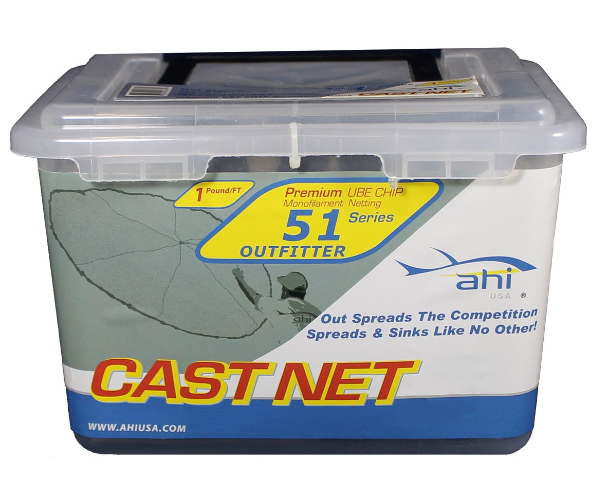 Photo 1 of **Major Damage to Container box/See Photos* * Ahi USA 300 Series Blue Mono Net 1/2" Mesh 300 SERIES CAST NET 10 FT