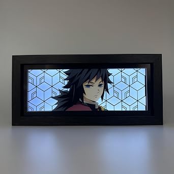 Giyu Light Box - Demon Slayer Anime Lamp Figure Night Light 3D Anime Room Decor Gift for Otaku