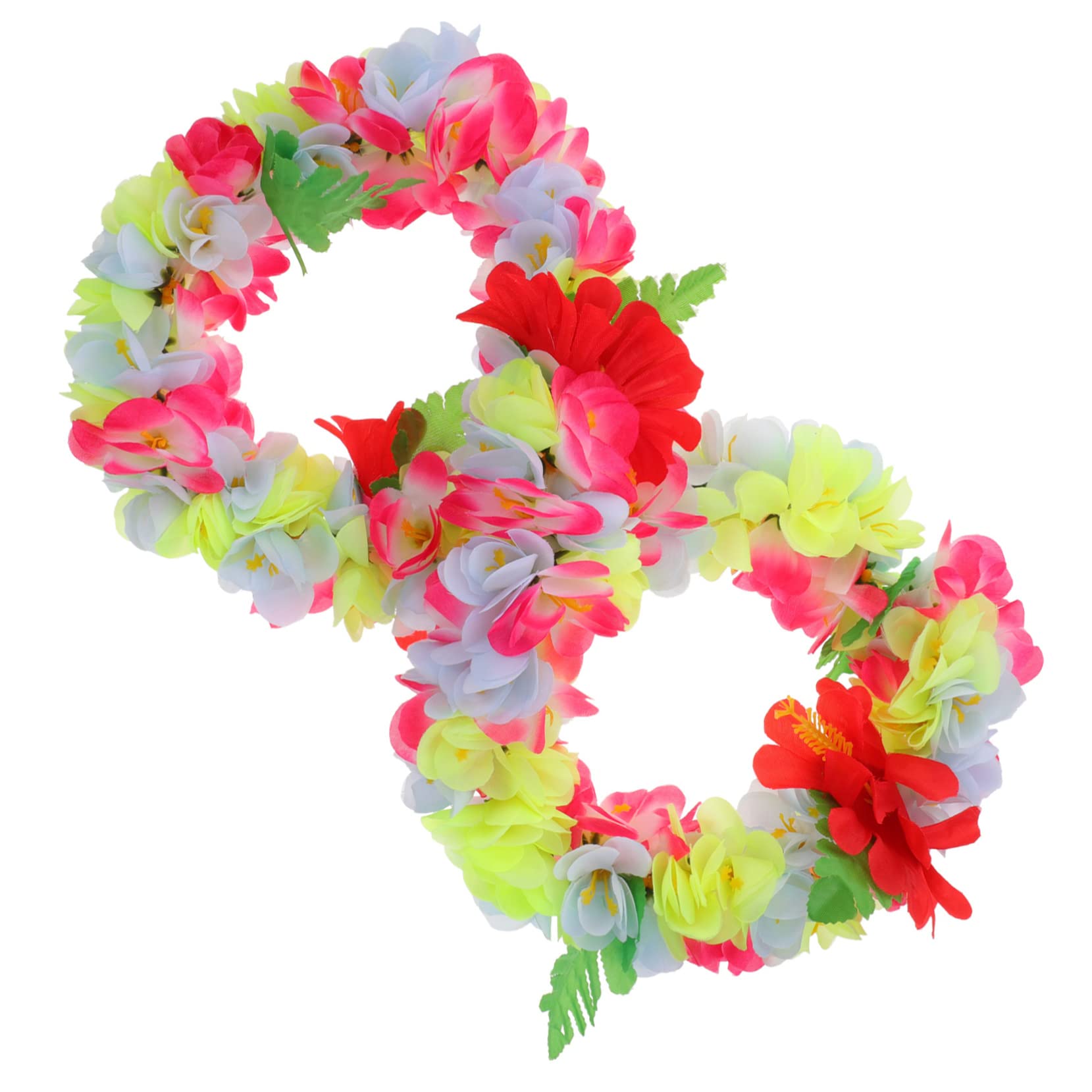 4stücke Hawaiianische Blütenkranz Deko Für Luau Party Kunstblumen Leis Für Strand Und Sommerfeste Für Fotografie Und Tropische Events Leicht Und Farbecht