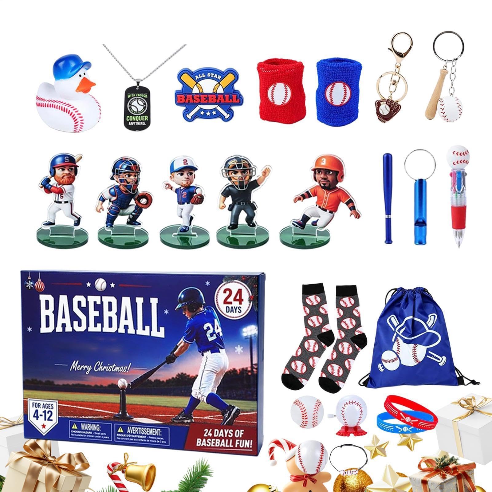 Calendrier de l'Avent Baseball pour Accessoires de Baseball Amusants