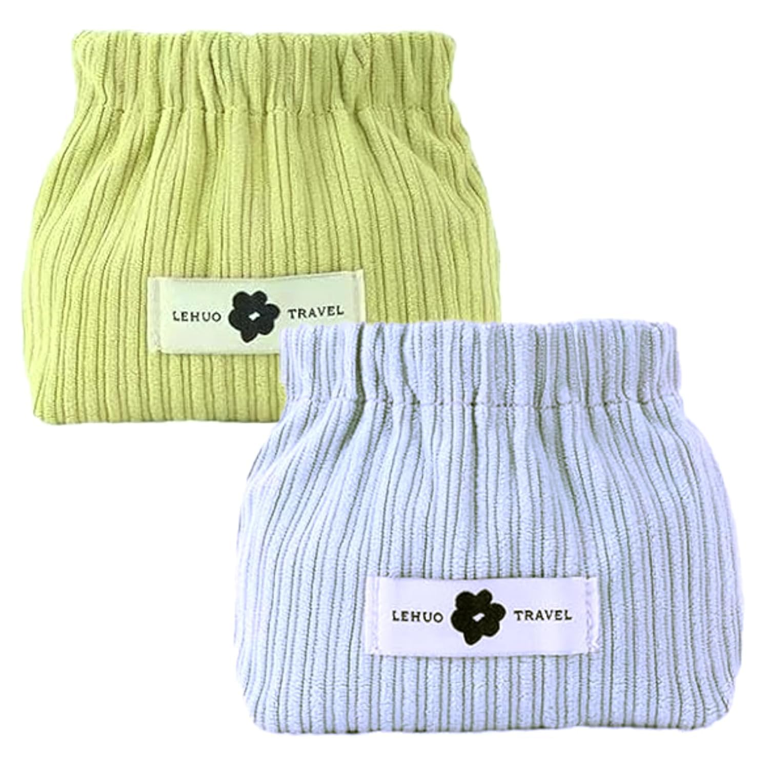 Elastic Corduroy Storage Bag – Mini Jewelry Organizer, Small Makeup Pouch, Travel Cosmetic Bag,Hair Accessories & Lipstick Storage Pouch for Women & Girls (Pista+Sky Blue, Pack of 2)-image-25
