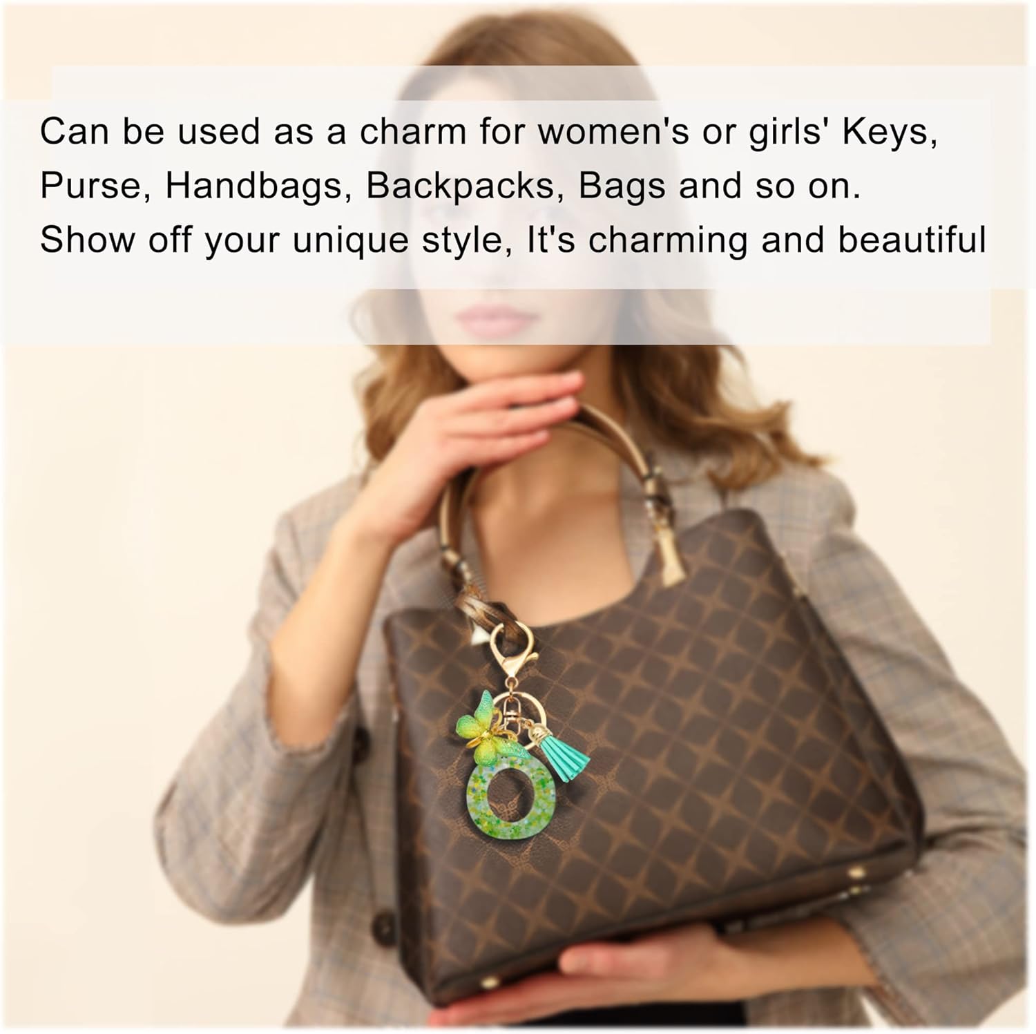 TTYY Initial Letter Keychain for Women Gift for Young Teenage Girl Gifts for Christmas to Mom Daughter green tassel - Image 5