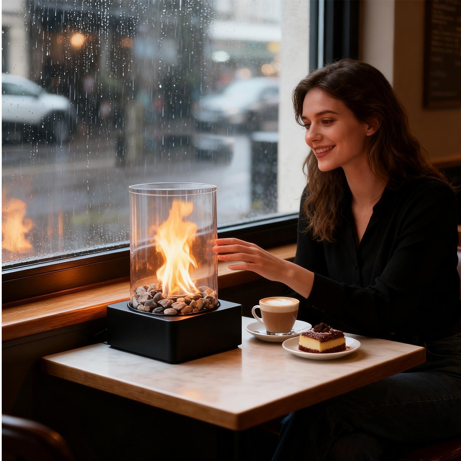 Outdoor Fire Pit Mini, Table Stove Gas, Heater with Robust Structure, Garden Accessories with Comfort Application - Image 3