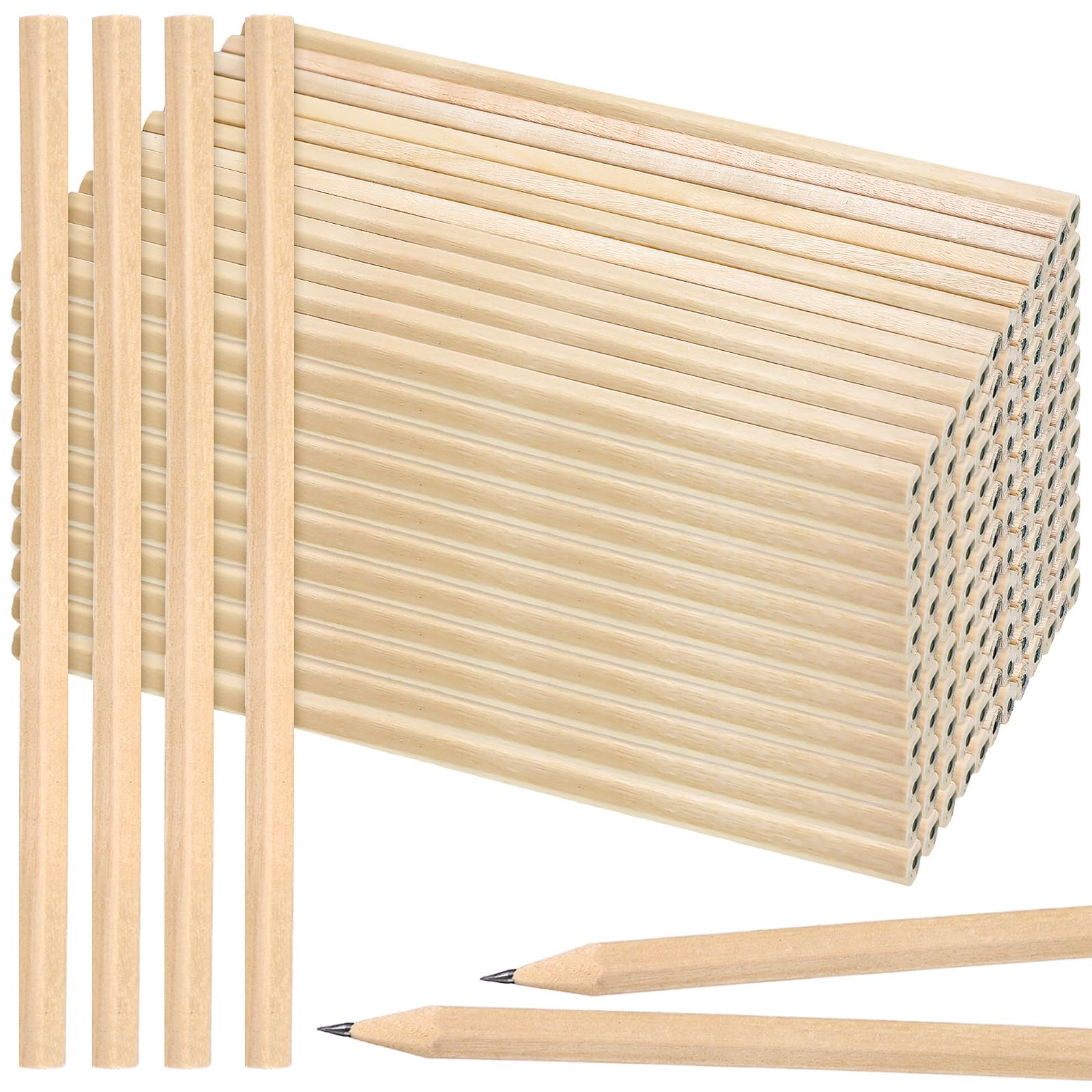 Fumete Lápices de madera natural con mango hexagonal, lápices de grafito HB, paquete de lápices de madera para aula, oficina (500 unidades)