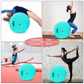 Rouleau Gonflable VidaXL Yoga/Gymnastique - 100x60cm - PVC Rose - Avec Pompe